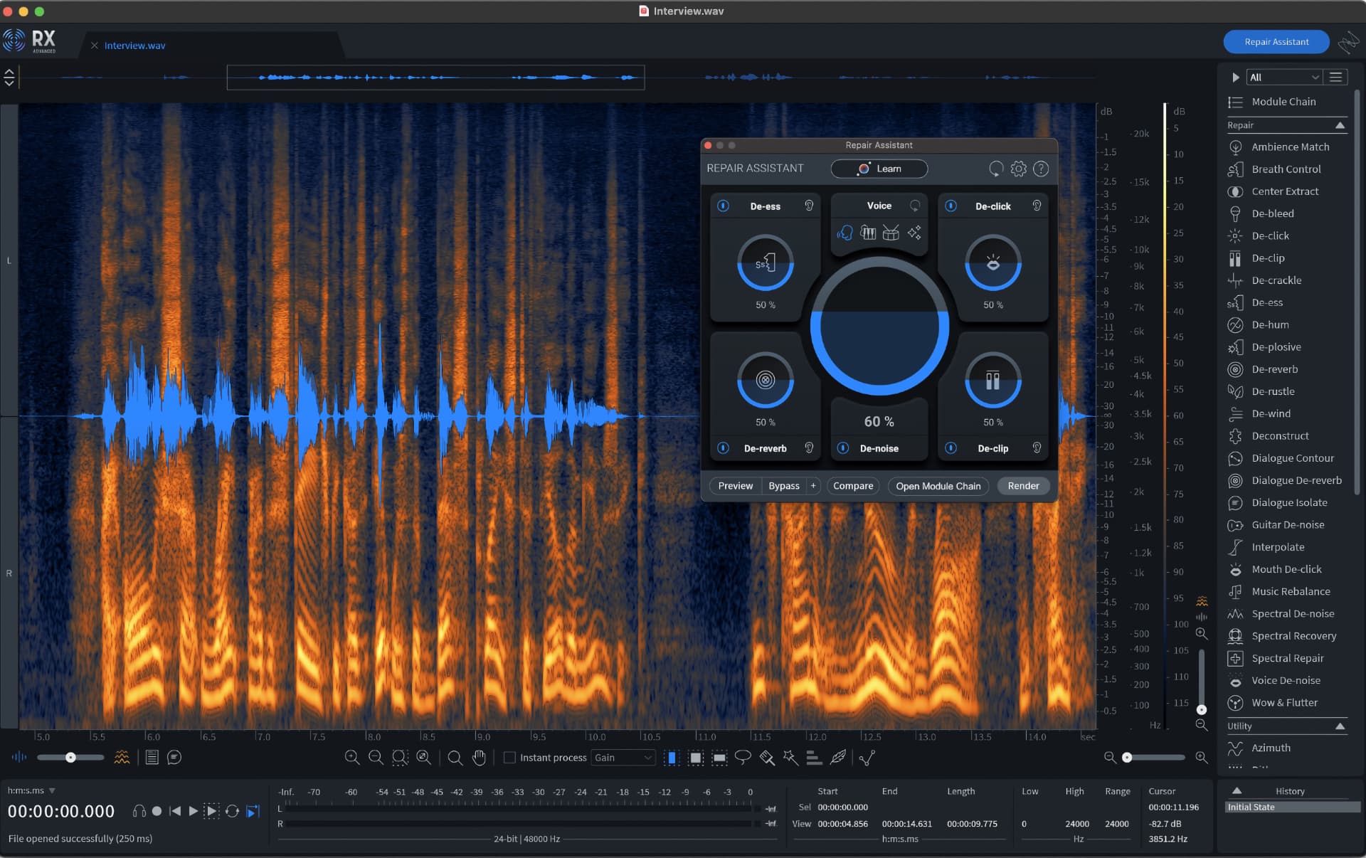 audio cleanup for recordings